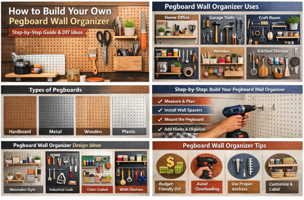 Pegboard Wall Organizer